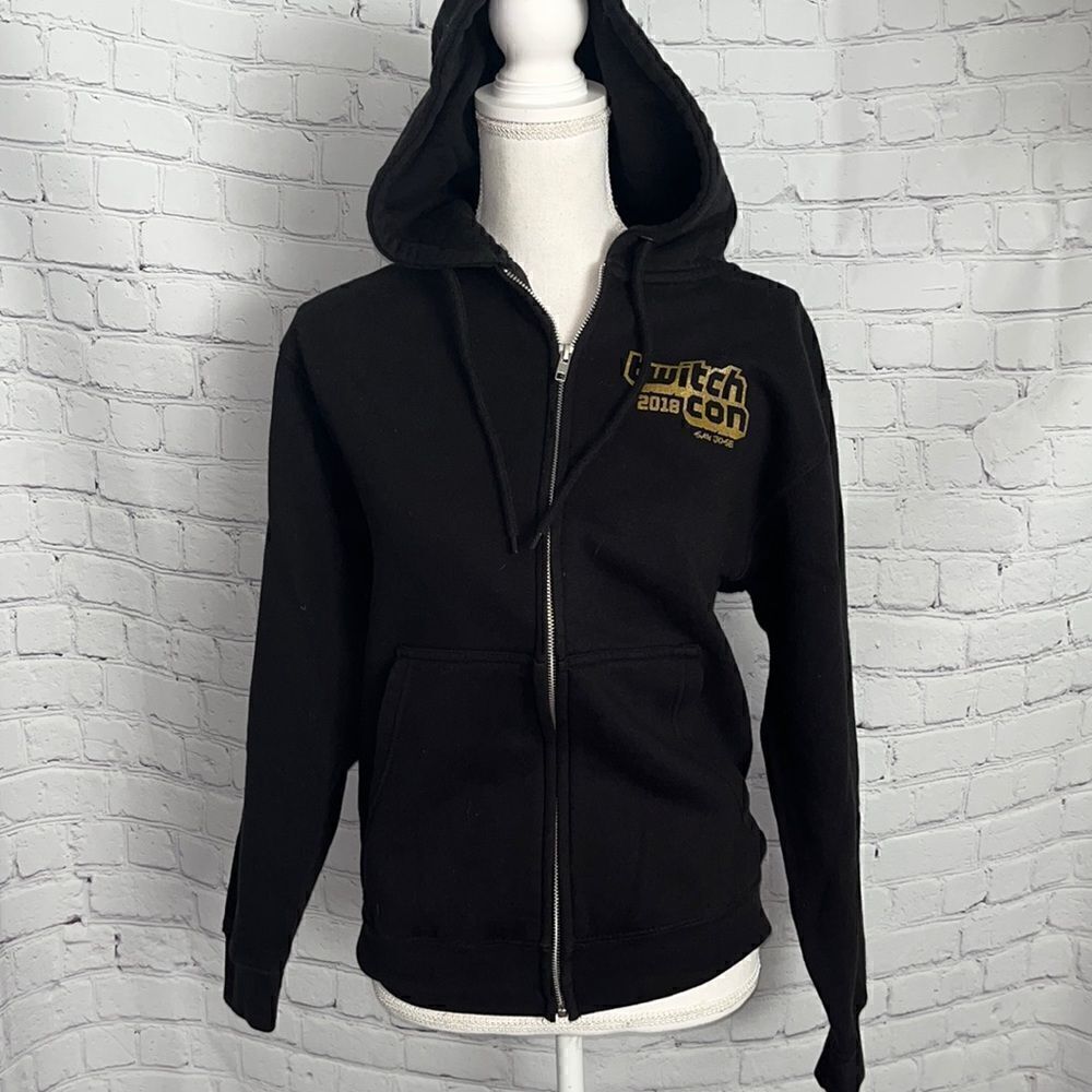 Twitch Con - San Jose - 2018 - Black Zip Up Hoodie - S